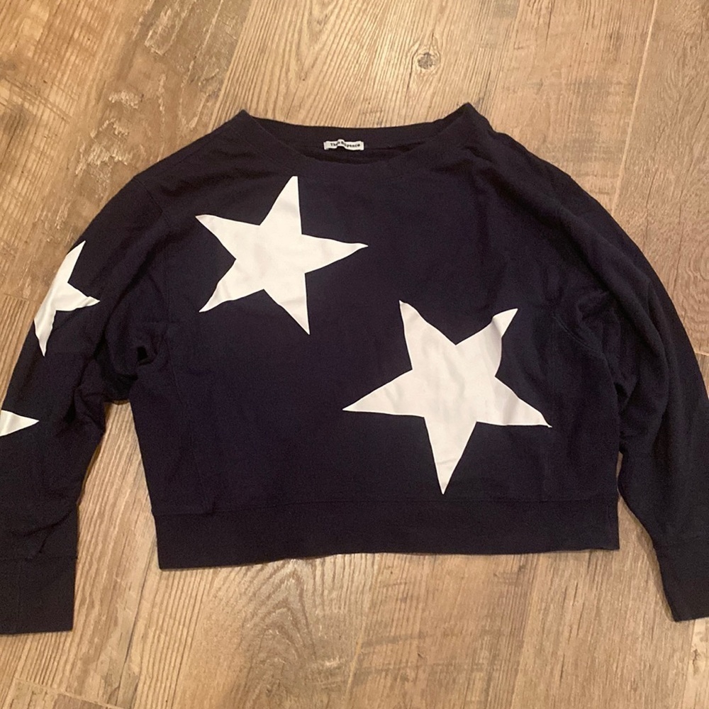 Theo & Spence Women’s Blue Top With Stars Size Small